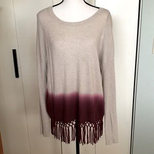 Autumn Cashmere Sweater with Fringe